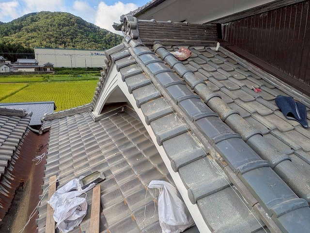 加古川市　風切丸　撤去　瓦新設　別角度